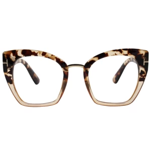 Fashion Custom Logo Oversized Big Cat Eye Leopard Glasses Fancy Spectacles Optical Frame Glasses Women Eyeglass Frames