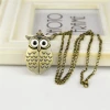 Fashion Design Vintage Jewelry Antique  Alloy Bird Openable Owl Pocket Watch