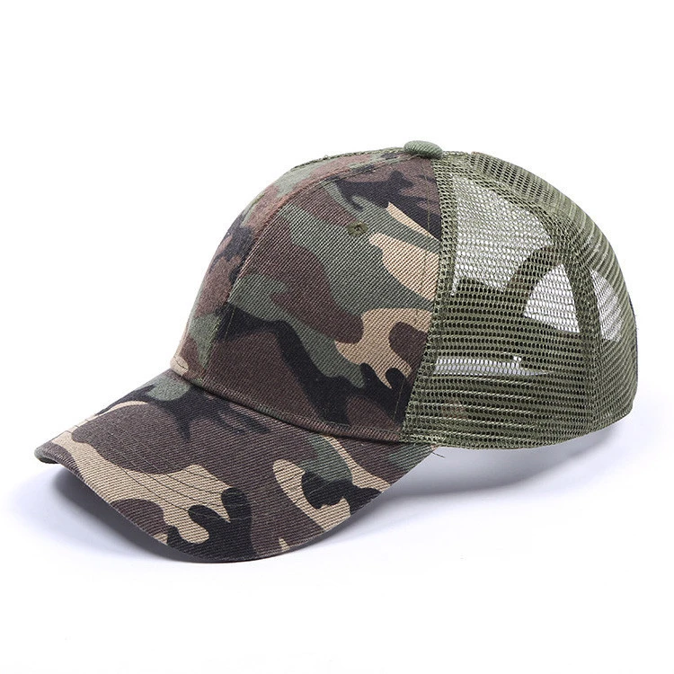 Fashion New New Summer Sun Hat Cotton Baseball Caps Ponytail Adjustable Mesh Cap Advertising Cap