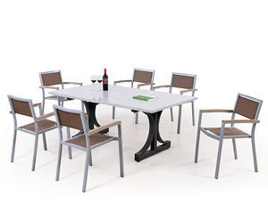 Fashion Outdoor Dinning Room Set Assemble Marble Dinning Table Set