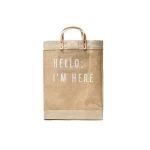 Fashion recyclable jute fiber shopping bag and reusable high-capacity shopping bag and custom eco-friendly ecologic bag supplier
