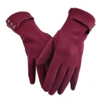 Fashion Womens Winter 3 Buttons Touch Screen Gloves Outdoor Sports Warm Mittens Thin Womens Smart Phone Touch Gloves