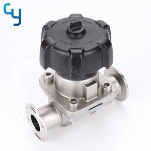 FDA certificated manual welded clamped threaded flasnged sanitary aspetic diaphragm valve