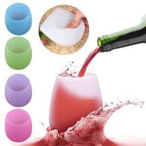FDA LFGB standard Silicone Wine Glasses Unbreakable Collapsible Silicone Cups