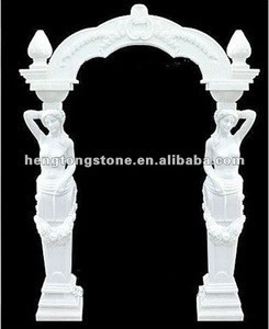 Figure Carving Marble Arch Door Surround