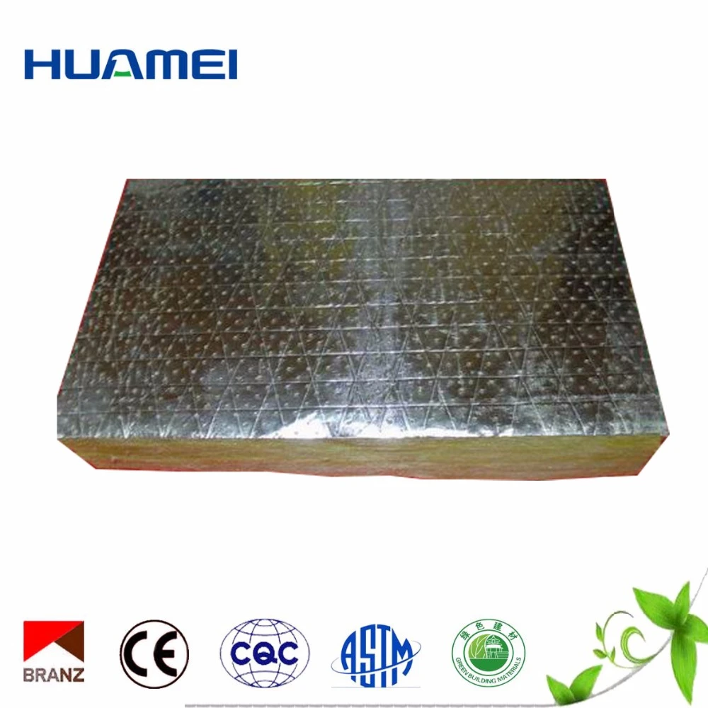 Fireproof aluminum foil clad glass wool board heat insulation