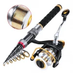 Fishing Rod  Carbon Fiber Portable Telescopic Super Hard Ultralight Fishing Pole for Travel Surf Saltwater Freshwater