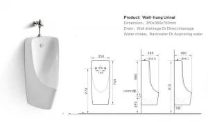 Floor Standing  Ceramic Urinal Automatic Sensor Ceramic Urinal HY-615D