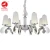 Import Flying Lighting round stainless steel live room drop led crystal chandelier lamp pendant light from China