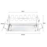 Foldable Stainless Steel Smoker Grill Roaster Stand Chicken Wing Leg Cooking BBQ Rack