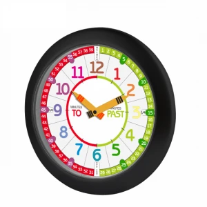 for kids wall clock cute custom analog  quartz plastic learning  round  teaching children  learning clock wall clock