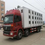 FOTON 8x4 Live Poultry Carrier Animal Cage Pig Chicken Duck Transport Van Vehicle Manufacturer