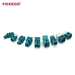 FOXECO Mini FAKRA (Jack) SMB Crimp rf Coaxial Connector Mini Fakra for RG58 RG316 RG174 Cable