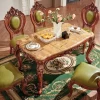 French style square dinning table set 6 chairs solid wood luxury set dinning table and chairs home