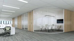 Frost and clear aluminium soundproof used office partition walls