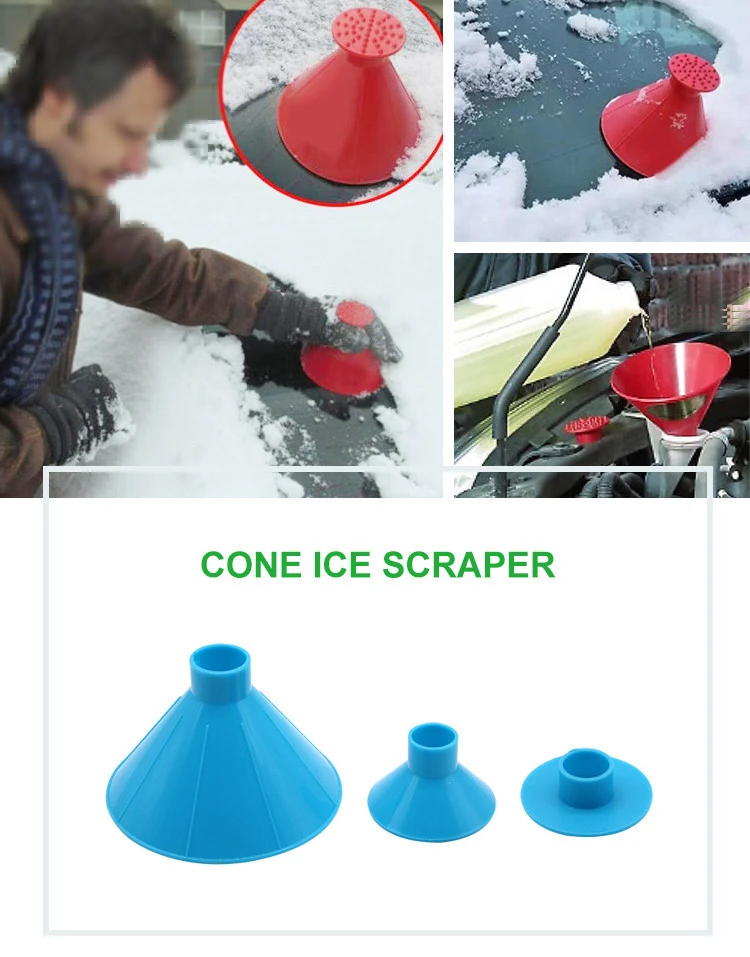 Frost Removal Funnel Shaped Cleaning Tool Ice Scraper Funnel