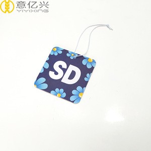 Full printing hanging cotton paper card board absorbent paper air freshener for car