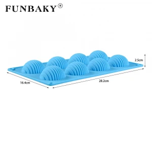 FUNBAKY Cake making tools round semicircle shape chocolate mold silicone hemisphere cookies biscuit handmade molds