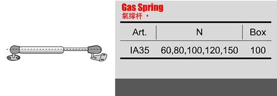 Gas Spring Furniture Steel + Plastic,steel Cylinder 100pcs/ctn Gray Paint ANDISI CN;GUA IA35B