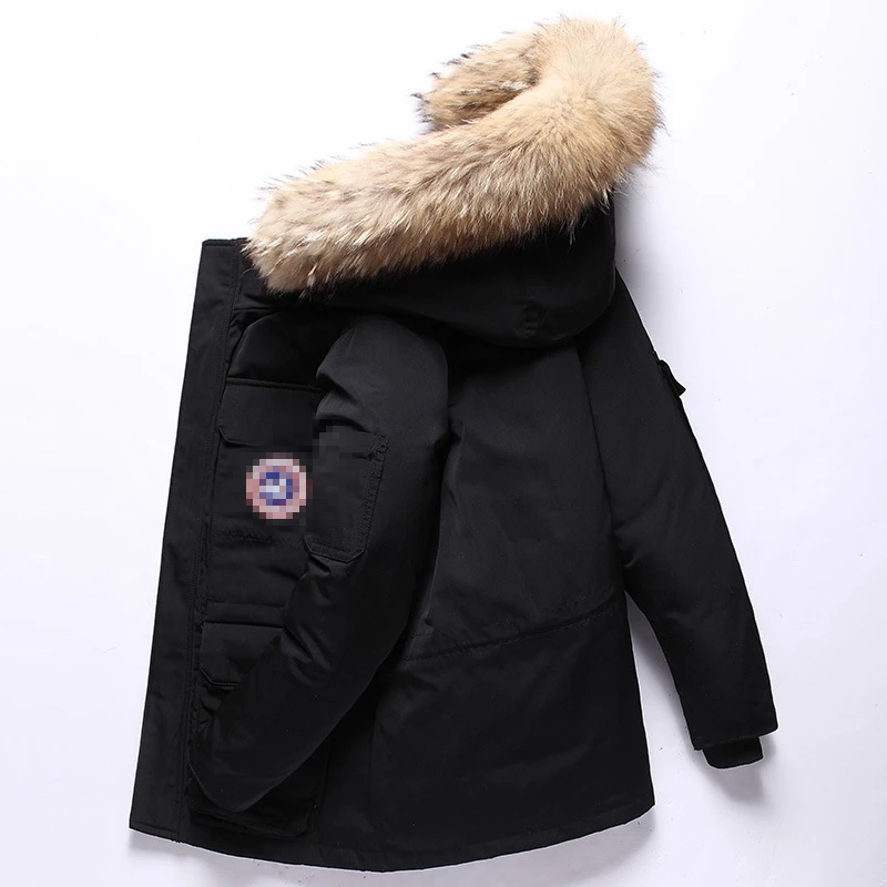 Gesenda hooded puffer mens padded winter jackets Mens Down Jacket Hooded Puffer Jacket with fur