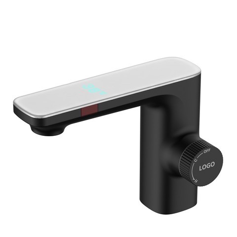 Gibo smart electric touchless infrared induction sensor bathroom sink water faucet glass top