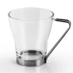 Glass Cup Set Coffee Tea Mugs Drinking Glasses Cups Latte Cappuccino Espresso Glassware