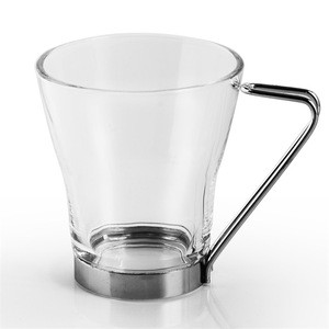 Glass Cup Set Coffee Tea Mugs Drinking Glasses Cups Latte Cappuccino Espresso Glassware