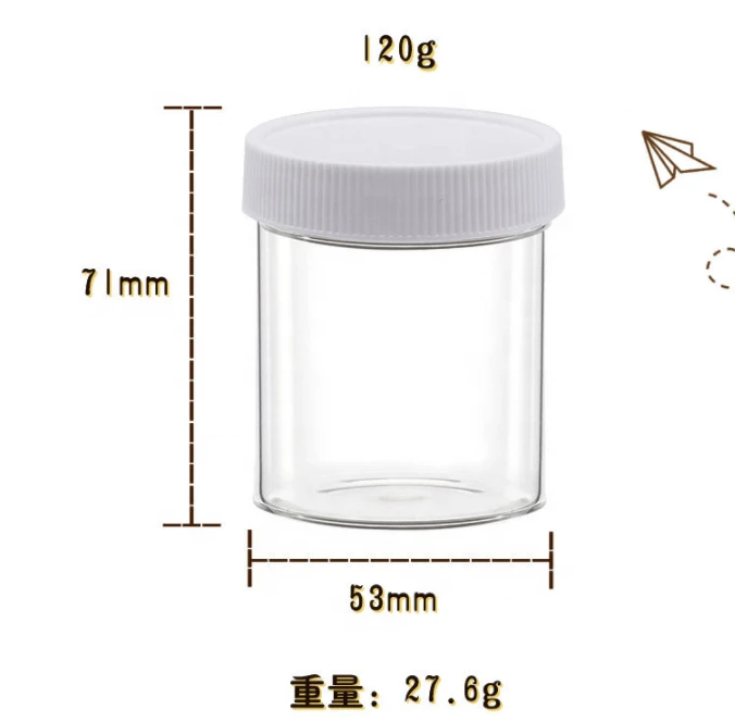 Good quality factory price 120ml PS plastic Slime Jars