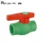 Import green color 110mm hot water plumbing ppr pipe fitting price stop valve from China