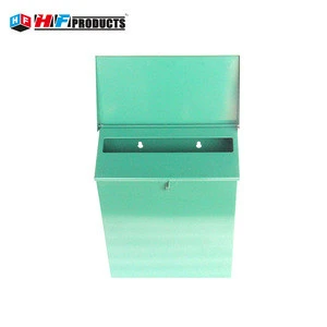 Green Steel Waterproof Mailbox With Newspaper Holder