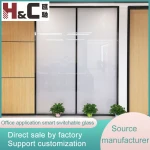 Guangzhou up-to-date electronic glass panel privacy protective glass and laminated Film glass for hotel office villa building