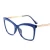 Import GUVIVI FDA PC custom logo leopard eyewear frames oversized glasses women optical frame eyeglasses from China