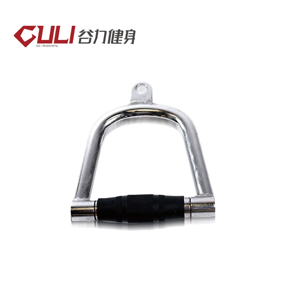 Gym Fitness gym parts handle equipment accessories cable handles stirrup handle with rubber grip