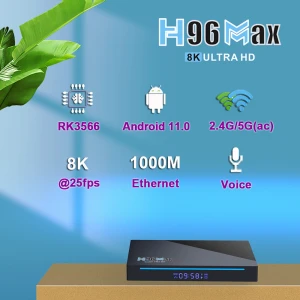 H96 MAX 3566 RK3566 Android 11 Media Player 2.G/5G Dual Wifi LAN 1000M BT4.0 4K HD Keyboard Set Top Box TV Box 8GB/4GB 2021 New