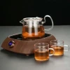 Handmade Customized glass teapot borosilicate wiht infuser