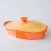 Handy Kitchenware Silicone Steaming Oval Bowl Non Electric Gas Food Steamer