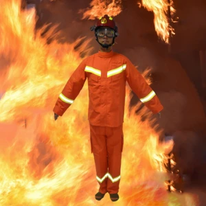 Heat Resistant Firefighter Suits Adjustable Fireproof Clothing Suit Durable Firefighting Equipment with Reflective Strip