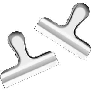 Heavy Duty Stainless Steel Chip Bag Clips,Great for Air Tight Seal Grip on Coffee &amp; Food Bags, Kitchen Home Office Usage