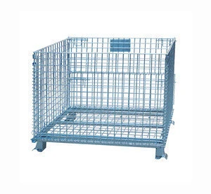 Heavy duty transport pallet storage wire mesh iron cage