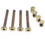 Hexagonal Socket Flat Head Furniture Hardware Screws Barrel Nuts galvanized Furniture Fitting Hammer nuts and Bolts