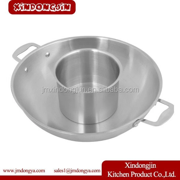 HHW3210 Cooking Stainless Steel Shabu Shabu Pot Divided into 4-parts of Steamboat Cookware Use for Professional