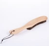 High-end hat brush cleaning brush with wood handle and horse hair bristle