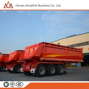 High Quality 60 tons 3 Axles Dump Semi-Trailer / Rear Tipper Trailers For Sale