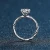 Import High Quality 925 Sterling Silver 1ct D Color Round Brilliant Moissanite Ring 18k White Gold Plated 6 Claws Classic Ring Band from China