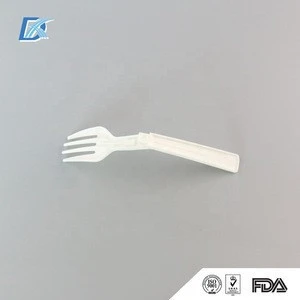 High Quality Disposable Folding Plastic Fork Instant Noodle Fork Small Plastic Fork