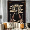 High quality European and American tapestry skeleton  skull tapestry tarot card tapestry wall hanging