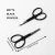 Import High quality mens facial scissors stainless steel scissors beard, eyebrows, nose hair, beard scissors from China