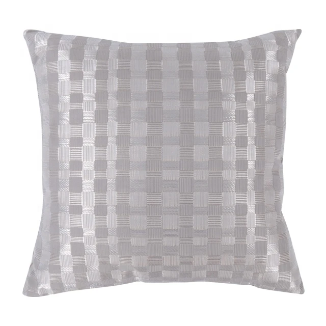 High quality Polyester jacquard check design decorative sofa seat pillow case cushion