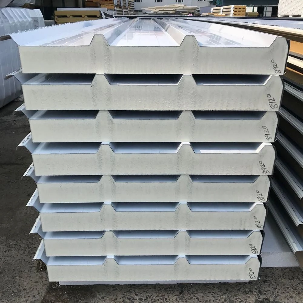High quality  polyurethane form insulation roof  sandwich panel
