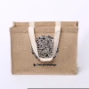 High quality recycled custom burlap jute bag shopping tote with handle